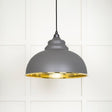 From The Anvil - Hammered Brass Harborne Pendant in Bluff | Sku. 49521BL | Trade Door Handles.