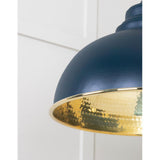 From The Anvil - Hammered Brass Harborne Pendant in Dusk | Sku. 49521DU | Trade Door Handles.