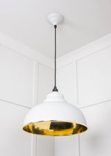 From The Anvil - Hammered Brass Harborne Pendant in Flock | Sku. 49521F | Trade Door Handles.