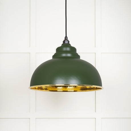 From The Anvil - Hammered Brass Harborne Pendant in Heath | Sku. 49521H | Trade Door Handles.
