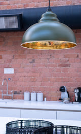 From The Anvil - Hammered Brass Harborne Pendant in Heath | Sku. 49521H | Trade Door Handles.