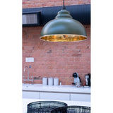 From The Anvil - Hammered Brass Harborne Pendant in Heath | Sku. 49521H | Trade Door Handles.