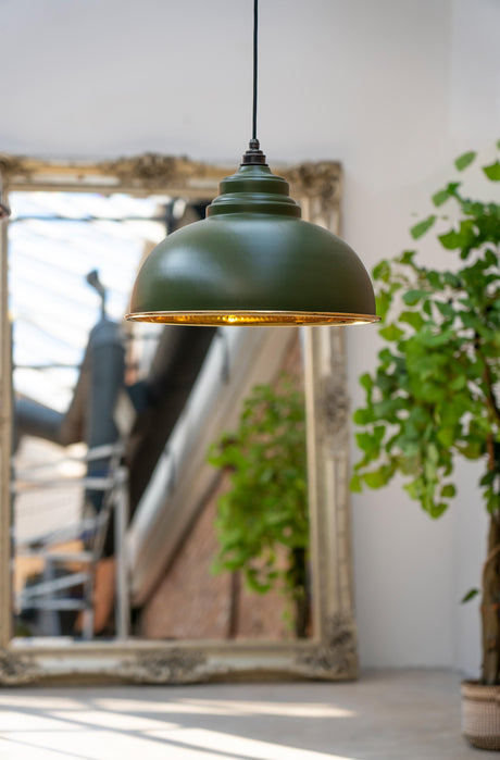 From The Anvil - Hammered Brass Harborne Pendant in Heath | Sku. 49521H | Trade Door Handles.