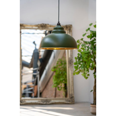 From The Anvil - Hammered Brass Harborne Pendant in Heath | Sku. 49521H | Trade Door Handles.