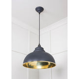 From The Anvil - Hammered Brass Harborne Pendant in Slate | Sku. 49521SL | Trade Door Handles.