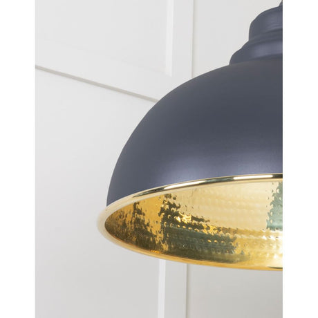 From The Anvil - Hammered Brass Harborne Pendant in Slate | Sku. 49521SL | Trade Door Handles.