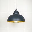 From The Anvil - Hammered Brass Harborne Pendant in Soot | Sku. 49521SO | Trade Door Handles.