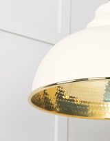 From The Anvil - Hammered Brass Harborne Pendant in Teasel | Sku. 49521TE | Trade Door Handles.