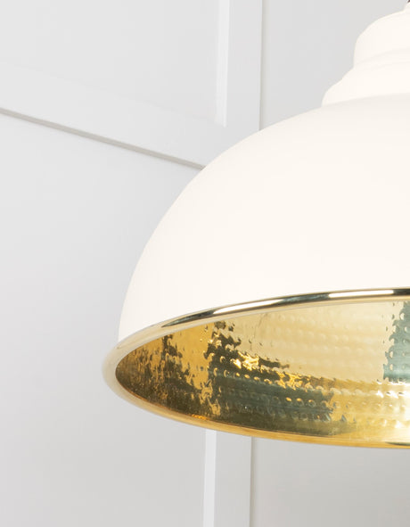 From The Anvil - Hammered Brass Harborne Pendant in Teasel | Sku. 49521TE | Trade Door Handles.