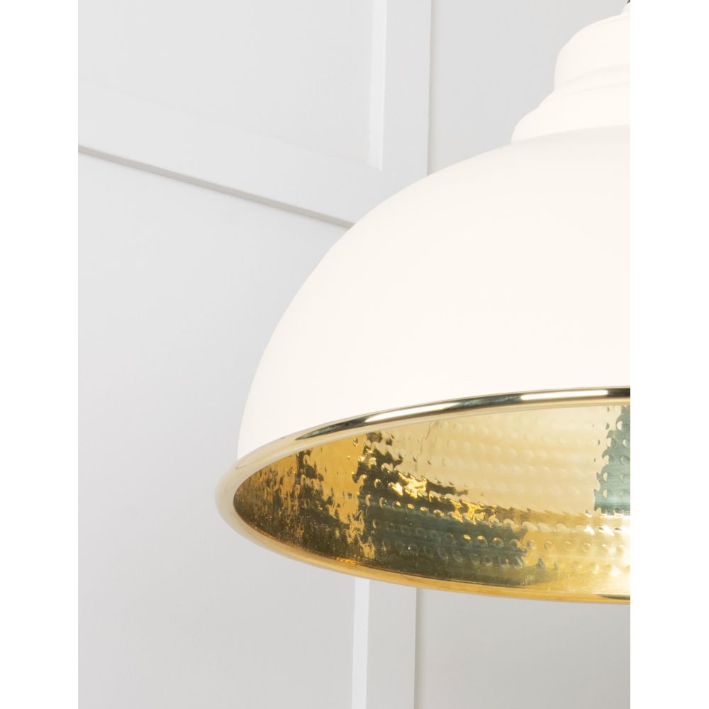 From The Anvil - Hammered Brass Harborne Pendant in Teasel | Sku. 49521TE | Trade Door Handles.