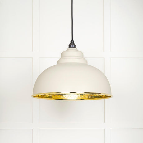 From The Anvil - Hammered Brass Harborne Pendant in Teasel | Sku. 49521TE | Trade Door Handles.