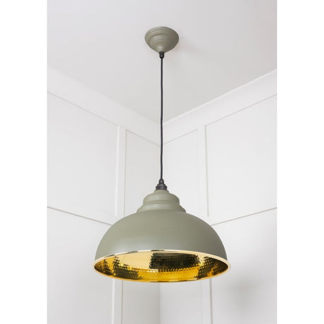 From The Anvil - Hammered Brass Harborne Pendant in Tump | Sku. 49521TU | Trade Door Handles.