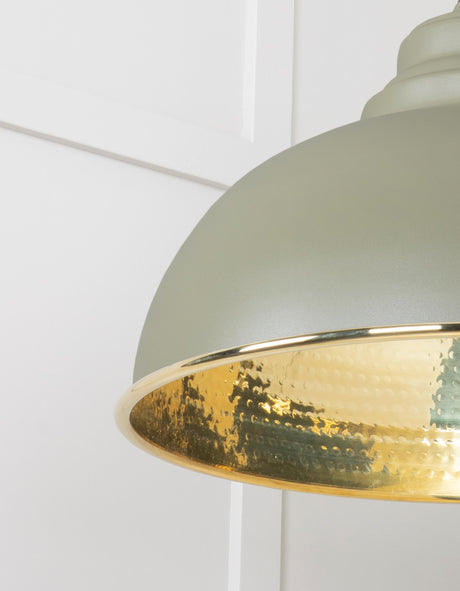 From The Anvil - Hammered Brass Harborne Pendant in Tump | Sku. 49521TU | Trade Door Handles.