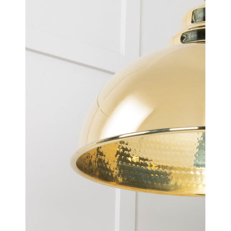 From The Anvil - Hammered Brass Harborne Pendant | Sku. 49521 | Trade Door Handles.