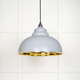 From The Anvil - Smooth Brass Harborne Pendant in Birch | Sku. 49522BI | Trade Door Handles.