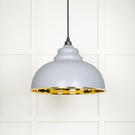 From The Anvil - Smooth Brass Harborne Pendant in Birch | Sku. 49522BI | Trade Door Handles.