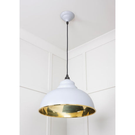 From The Anvil - Smooth Brass Harborne Pendant in Birch | Sku. 49522BI | Trade Door Handles.