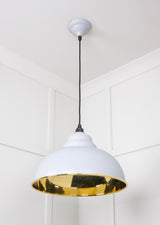 From The Anvil - Smooth Brass Harborne Pendant in Birch | Sku. 49522BI | Trade Door Handles.