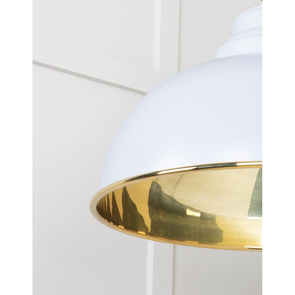From The Anvil - Smooth Brass Harborne Pendant in Birch | Sku. 49522BI | Trade Door Handles.