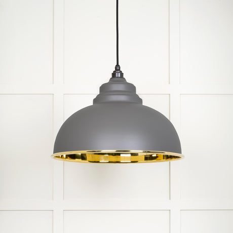 From The Anvil - Smooth Brass Harborne Pendant in Bluff | Sku. 49522BL | Trade Door Handles.