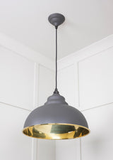From The Anvil - Smooth Brass Harborne Pendant in Bluff | Sku. 49522BL | Trade Door Handles.