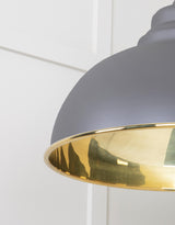 From The Anvil - Smooth Brass Harborne Pendant in Bluff | Sku. 49522BL | Trade Door Handles.