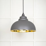 From The Anvil - Smooth Brass Harborne Pendant in Bluff | Sku. 49522BL | Trade Door Handles.