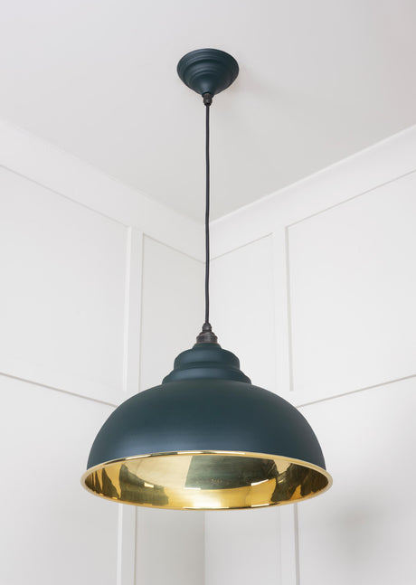 From The Anvil - Smooth Brass Harborne Pendant in Dingle | Sku. 49522DI | Trade Door Handles.