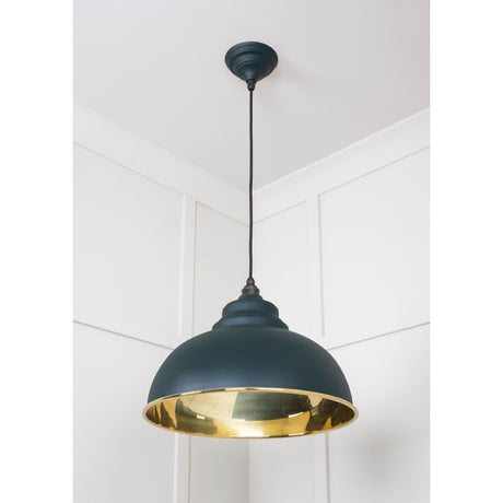 From The Anvil - Smooth Brass Harborne Pendant in Dingle | Sku. 49522DI | Trade Door Handles.