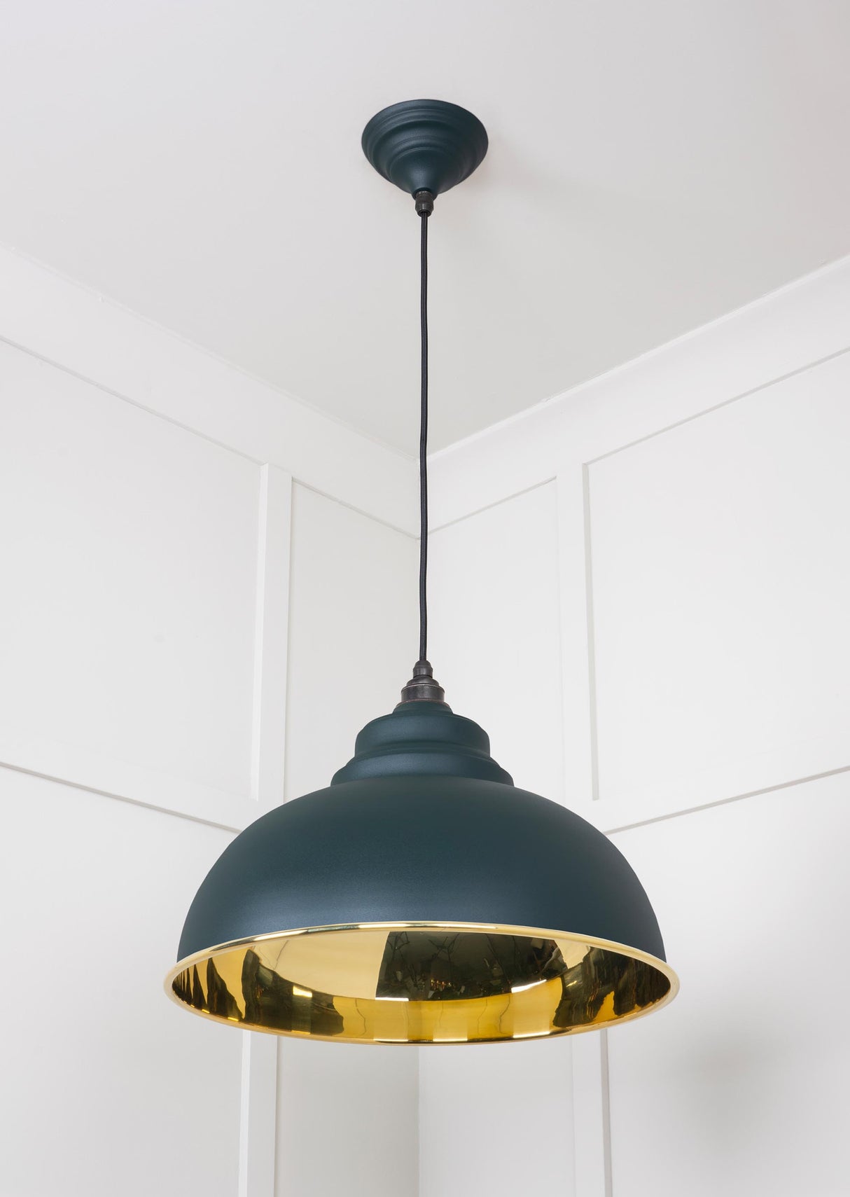 From The Anvil - Smooth Brass Harborne Pendant in Dingle | Sku. 49522DI | Trade Door Handles.