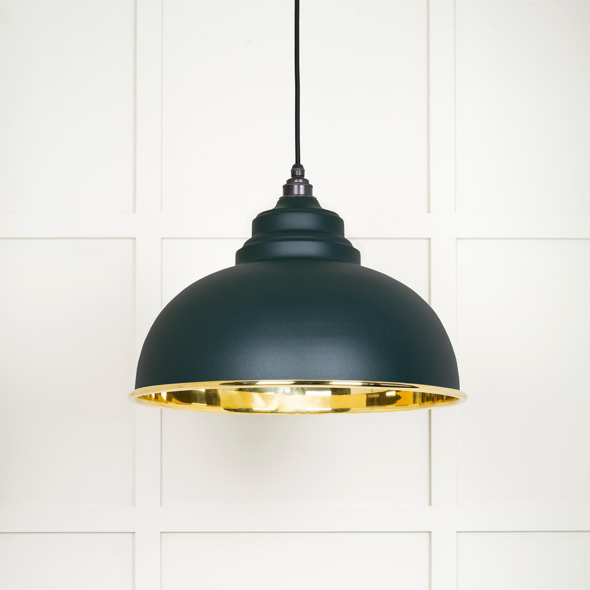 From The Anvil - Smooth Brass Harborne Pendant in Dingle | Sku. 49522DI | Trade Door Handles.