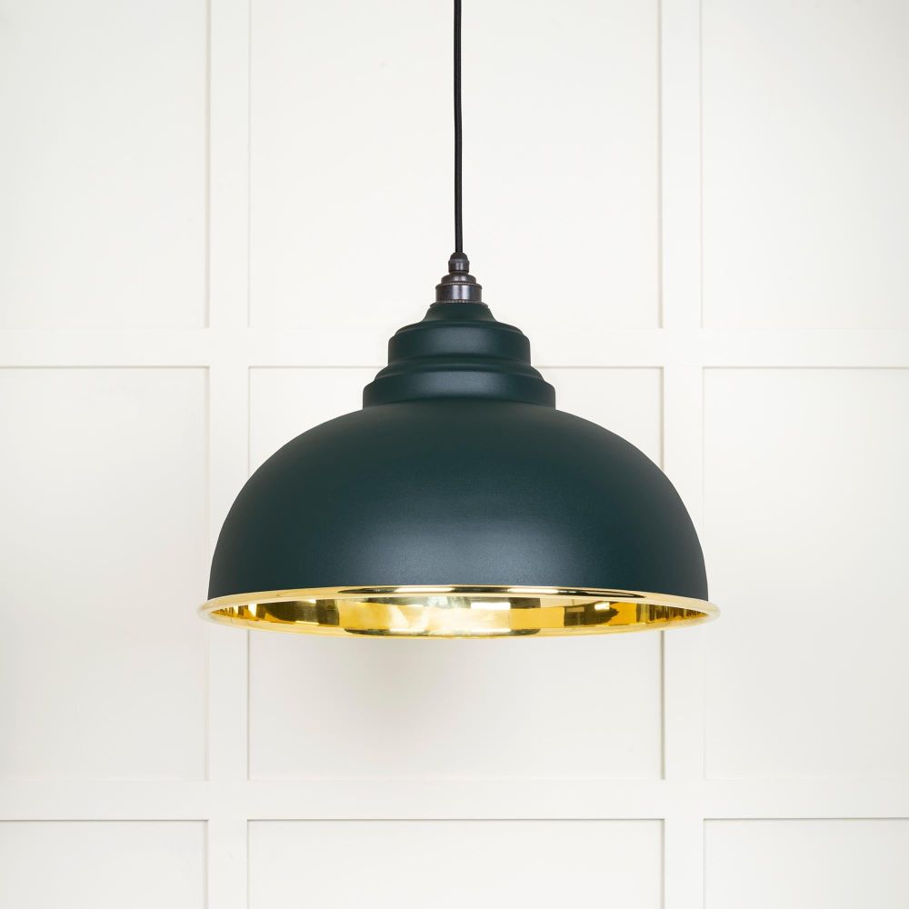 From The Anvil - Smooth Brass Harborne Pendant in Dingle | Sku. 49522DI | Trade Door Handles.
