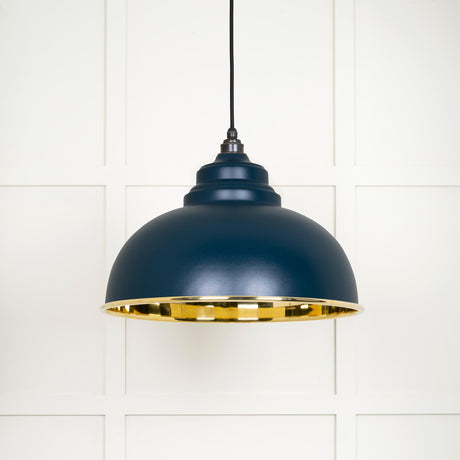 From The Anvil - Smooth Brass Harborne Pendant in Dusk | Sku. 49522DU | Trade Door Handles.