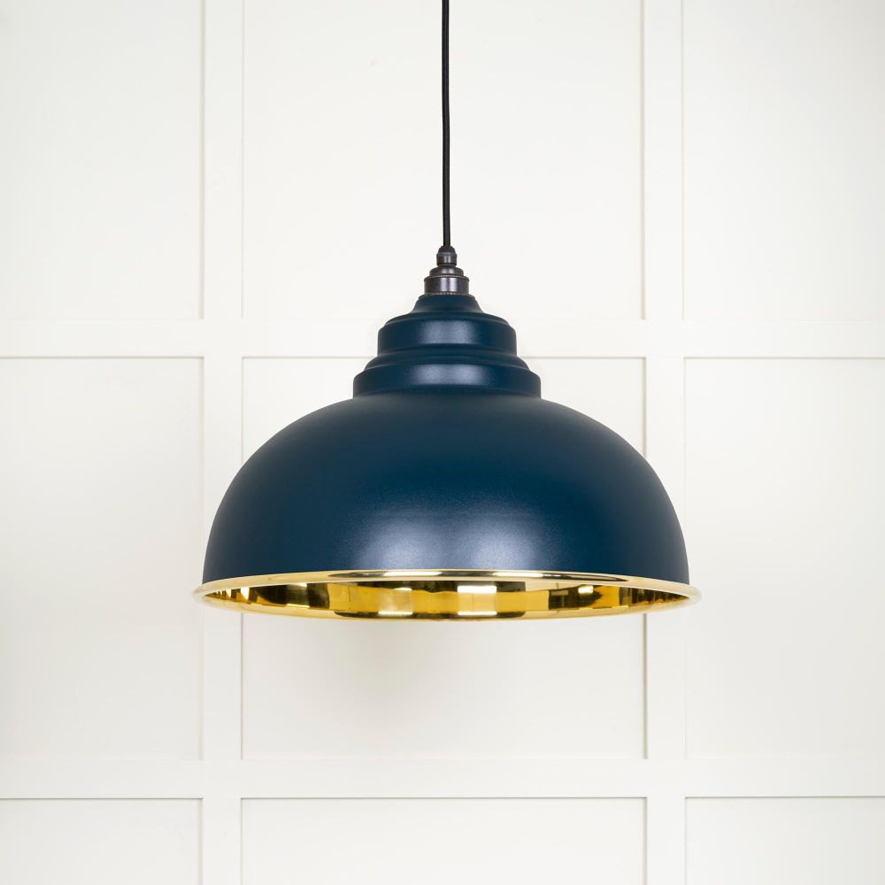 From The Anvil - Smooth Brass Harborne Pendant in Dusk | Sku. 49522DU | Trade Door Handles.