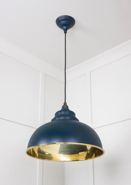 From The Anvil - Smooth Brass Harborne Pendant in Dusk | Sku. 49522DU | Trade Door Handles.
