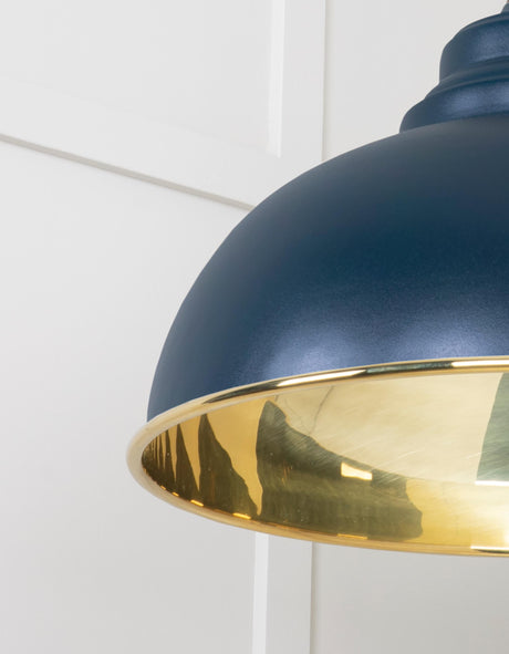 From The Anvil - Smooth Brass Harborne Pendant in Dusk | Sku. 49522DU | Trade Door Handles.