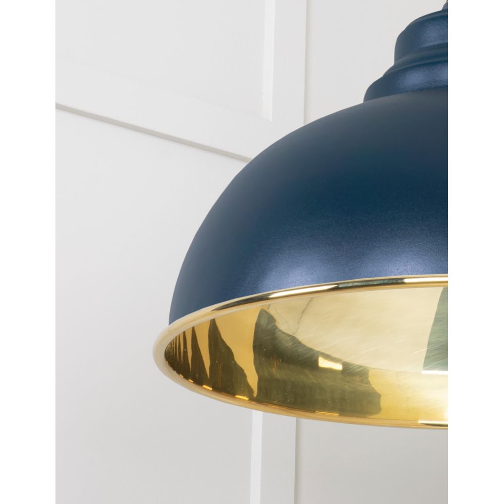 From The Anvil - Smooth Brass Harborne Pendant in Dusk | Sku. 49522DU | Trade Door Handles.