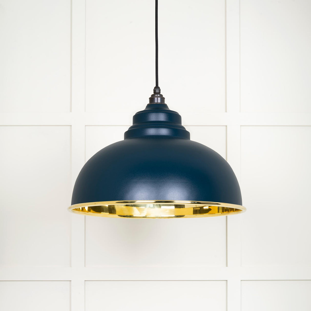 From The Anvil - Smooth Brass Harborne Pendant in Dusk | Sku. 49522DU | Trade Door Handles.