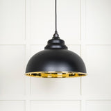 From The Anvil - Smooth Brass Harborne Pendant in Elan Black | Sku. 49522EB | Trade Door Handles.