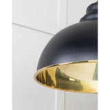 From The Anvil - Smooth Brass Harborne Pendant in Elan Black | Sku. 49522EB | Trade Door Handles.