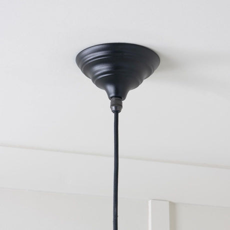 From The Anvil - Smooth Brass Harborne Pendant in Elan Black | Sku. 49522EB | Trade Door Handles.