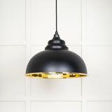 From The Anvil - Smooth Brass Harborne Pendant in Elan Black | Sku. 49522EB | Trade Door Handles.