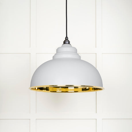 From The Anvil - Smooth Brass Harborne Pendant in Flock | Sku. 49522F | Trade Door Handles.