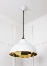 From The Anvil - Smooth Brass Harborne Pendant in Flock | Sku. 49522F | Trade Door Handles.