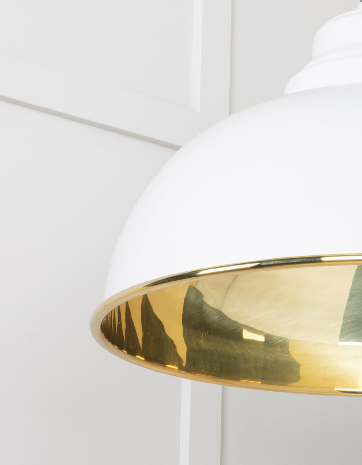 From The Anvil - Smooth Brass Harborne Pendant in Flock | Sku. 49522F | Trade Door Handles.