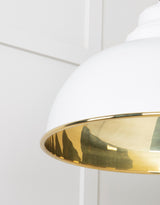 From The Anvil - Smooth Brass Harborne Pendant in Flock | Sku. 49522F | Trade Door Handles.