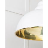 From The Anvil - Smooth Brass Harborne Pendant in Flock | Sku. 49522F | Trade Door Handles.