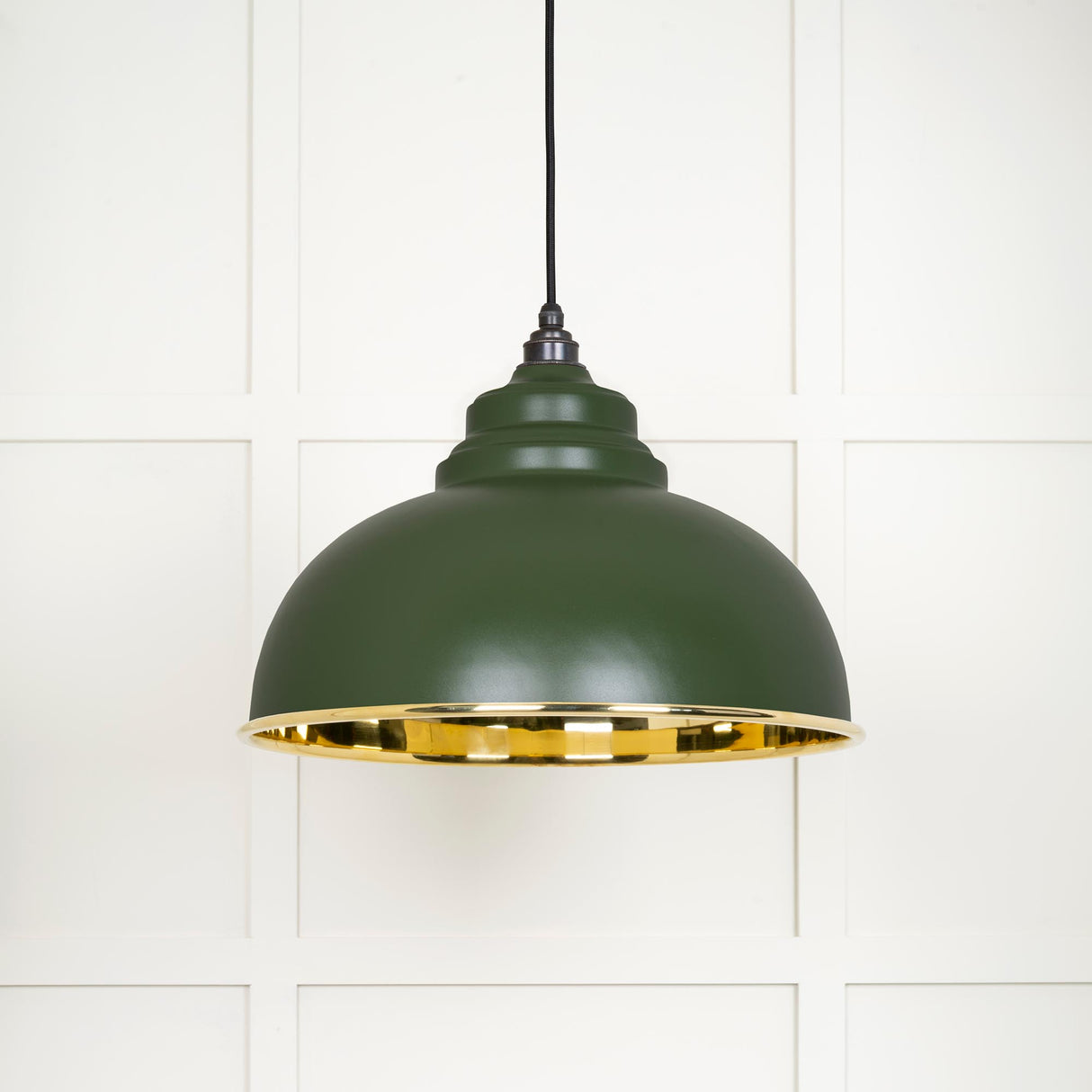 From The Anvil - Smooth Brass Harborne Pendant in Heath | Sku. 49522H | Trade Door Handles.