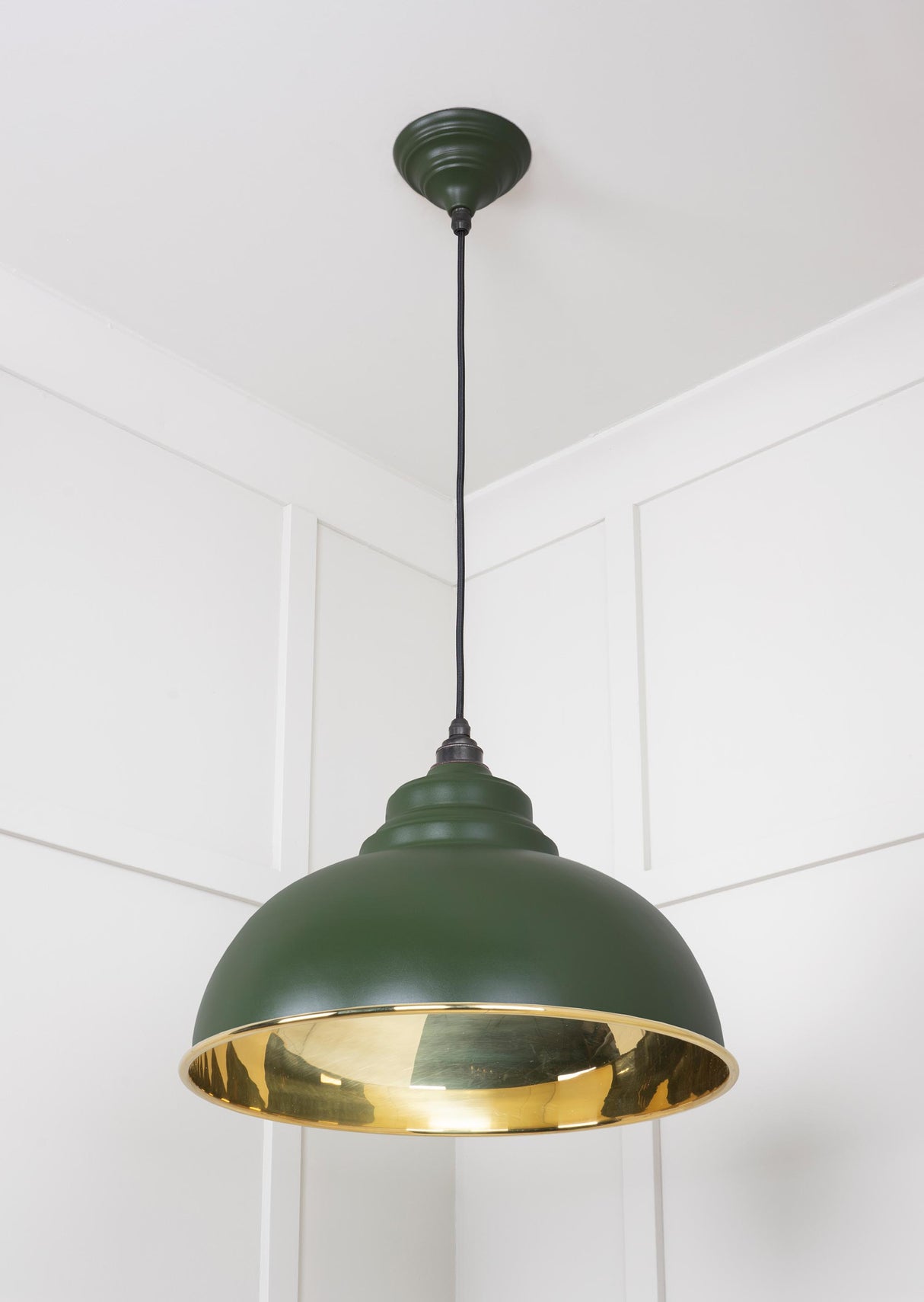 From The Anvil - Smooth Brass Harborne Pendant in Heath | Sku. 49522H | Trade Door Handles.
