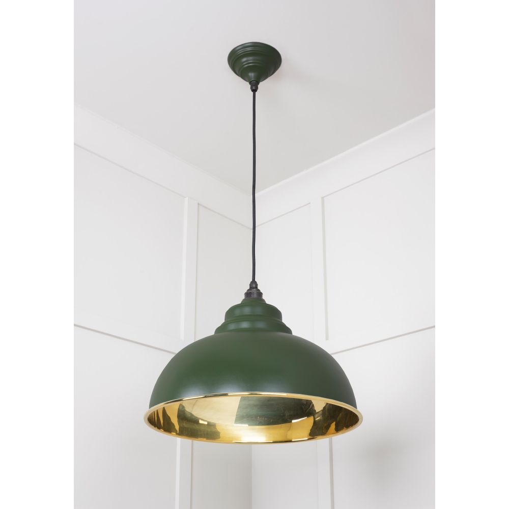 From The Anvil - Smooth Brass Harborne Pendant in Heath | Sku. 49522H | Trade Door Handles.